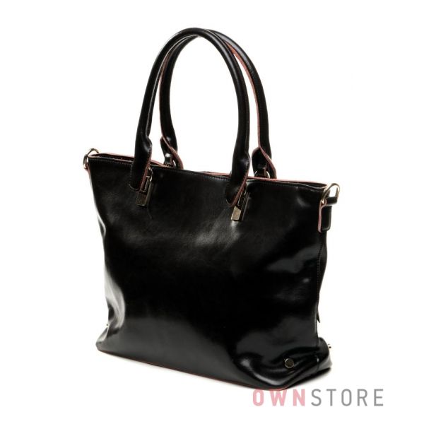 Купить кожаную коричневую женскую сумку с заклепками от Meglio - арт.8980